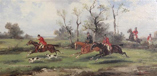 Rudolf Stone (1838-1914) The Meet, Breaking Cover, Full Cry and The Kill 6 x 12in.